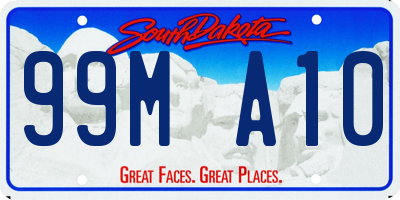 SD license plate 99MA10