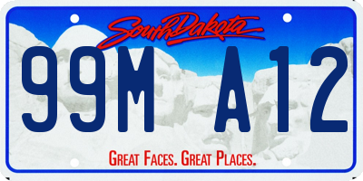 SD license plate 99MA12