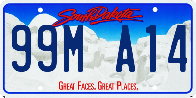 SD license plate 99MA14