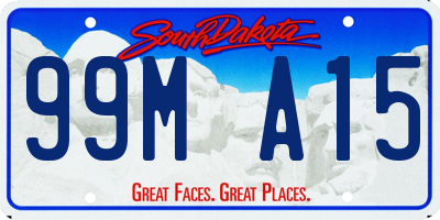 SD license plate 99MA15