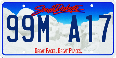 SD license plate 99MA17