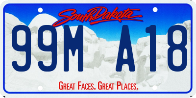 SD license plate 99MA18