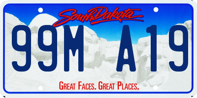 SD license plate 99MA19