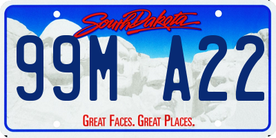 SD license plate 99MA22