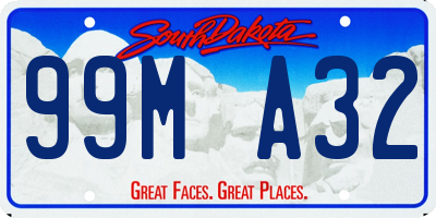 SD license plate 99MA32