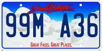 SD license plate 99MA36