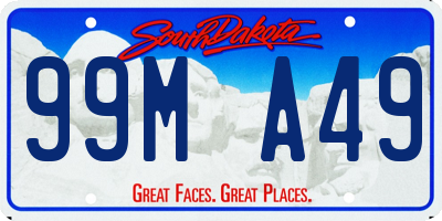SD license plate 99MA49