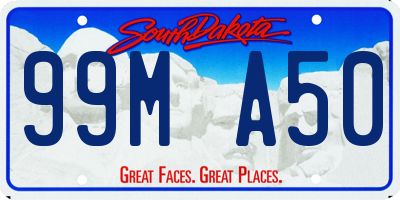 SD license plate 99MA50