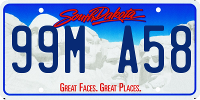 SD license plate 99MA58