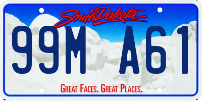 SD license plate 99MA61