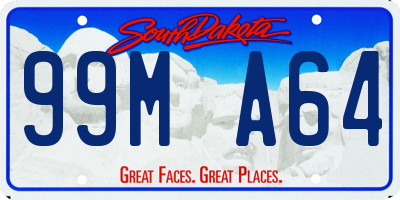 SD license plate 99MA64