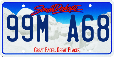 SD license plate 99MA68