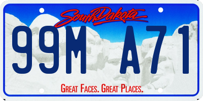 SD license plate 99MA71