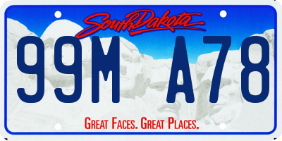 SD license plate 99MA78