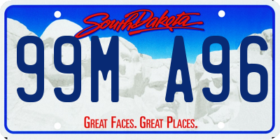 SD license plate 99MA96