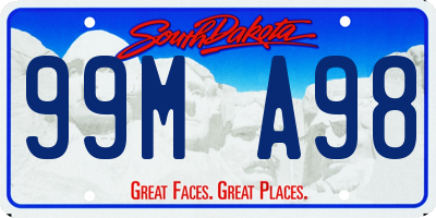 SD license plate 99MA98