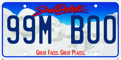 SD license plate 99MB00