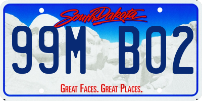 SD license plate 99MB02