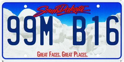 SD license plate 99MB16