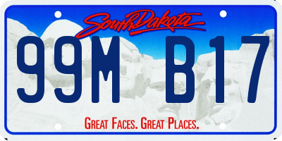 SD license plate 99MB17