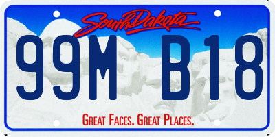 SD license plate 99MB18