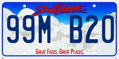 SD license plate 99MB20