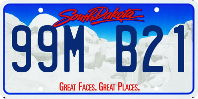 SD license plate 99MB21