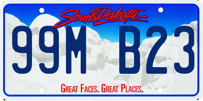 SD license plate 99MB23