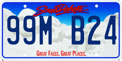 SD license plate 99MB24
