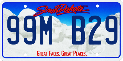 SD license plate 99MB29