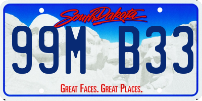 SD license plate 99MB33