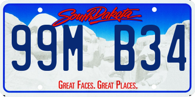 SD license plate 99MB34