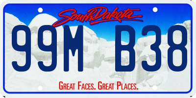 SD license plate 99MB38