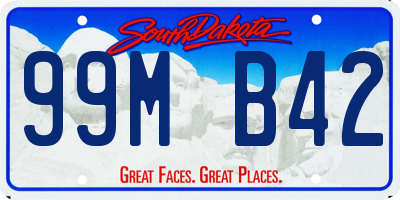 SD license plate 99MB42