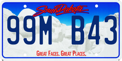 SD license plate 99MB43