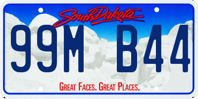 SD license plate 99MB44