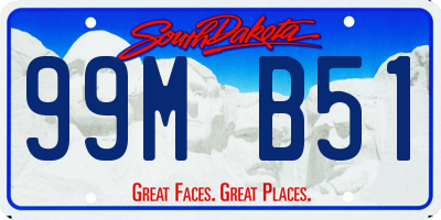 SD license plate 99MB51