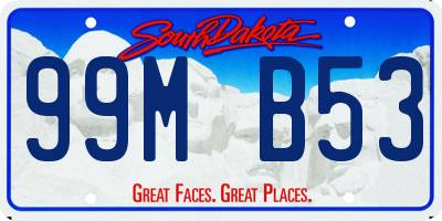 SD license plate 99MB53