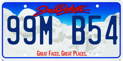 SD license plate 99MB54