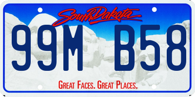 SD license plate 99MB58