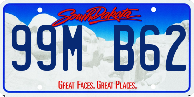 SD license plate 99MB62