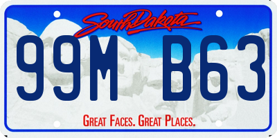 SD license plate 99MB63