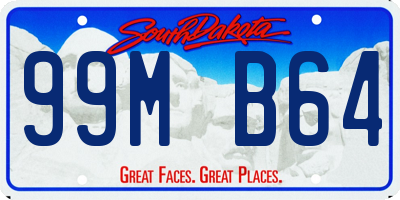 SD license plate 99MB64