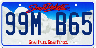 SD license plate 99MB65