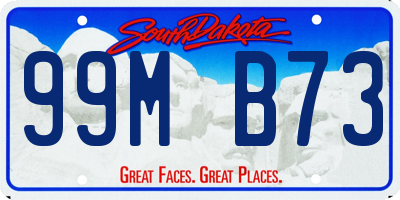 SD license plate 99MB73