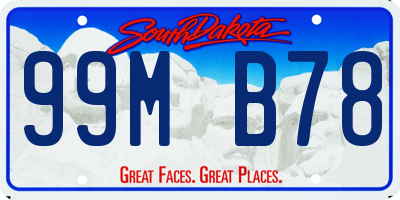 SD license plate 99MB78