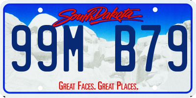 SD license plate 99MB79