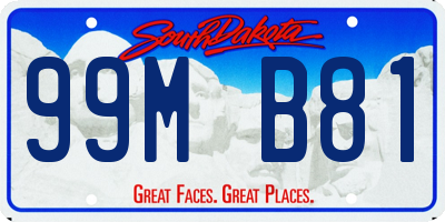 SD license plate 99MB81