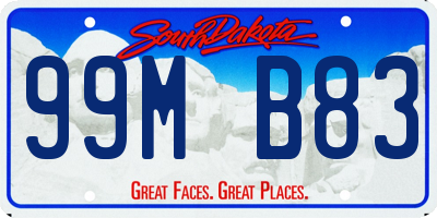 SD license plate 99MB83