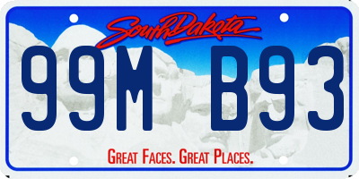 SD license plate 99MB93